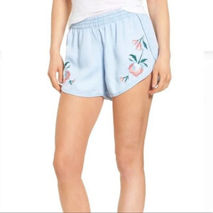 NWT Rails Liam Blue Chambray Embroidered Shorts XS